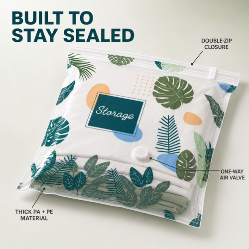 Heavy-Duty Reusable Vacuum Storage Bags for Clothes &amp; Bedding