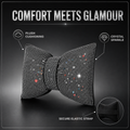 Sparkling Rhinestone Bow Car Accent Pillow