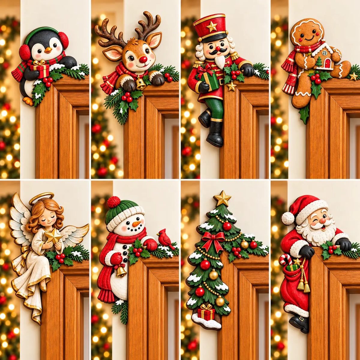 🔥50% OFF🎄Christmas Door Corner Decor – Bring Holiday Cheer to Every Doorway✨