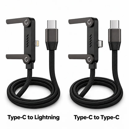 🔥LAST DAY SALE! 50% OFF!🔥Charge & Watch Hands-Free — Fast Charging Cable with Foldable Phone Stand