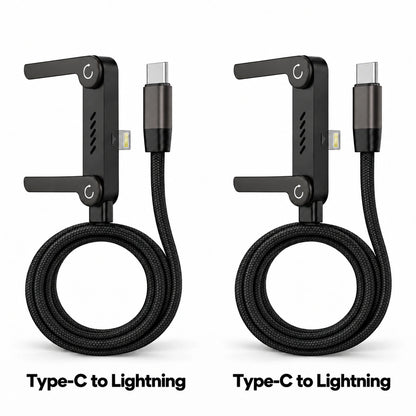 🔥LAST DAY SALE! 50% OFF!🔥Charge & Watch Hands-Free — Fast Charging Cable with Foldable Phone Stand