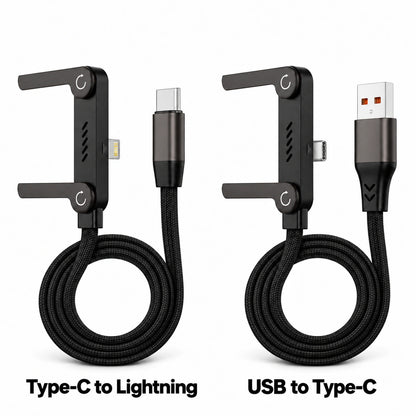 🔥LAST DAY SALE! 50% OFF!🔥Charge & Watch Hands-Free — Fast Charging Cable with Foldable Phone Stand