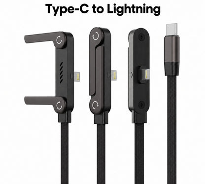 🔥LAST DAY SALE! 50% OFF!🔥Charge & Watch Hands-Free — Fast Charging Cable with Foldable Phone Stand
