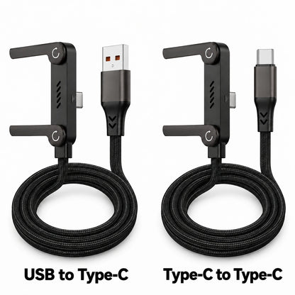 🔥LAST DAY SALE! 50% OFF!🔥Charge & Watch Hands-Free — Fast Charging Cable with Foldable Phone Stand