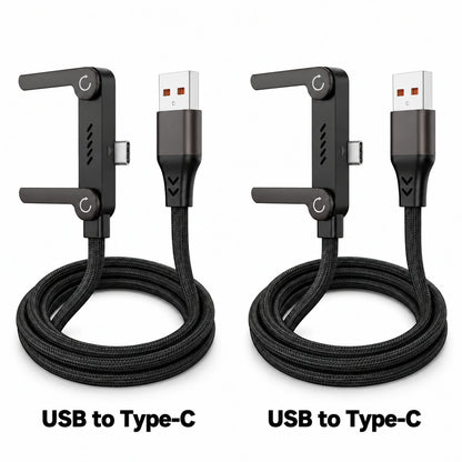 🔥LAST DAY SALE! 50% OFF!🔥Charge & Watch Hands-Free — Fast Charging Cable with Foldable Phone Stand